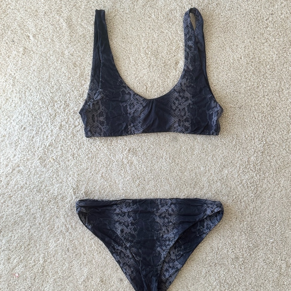 Mai Swimwear Black Snake Bikini Set
